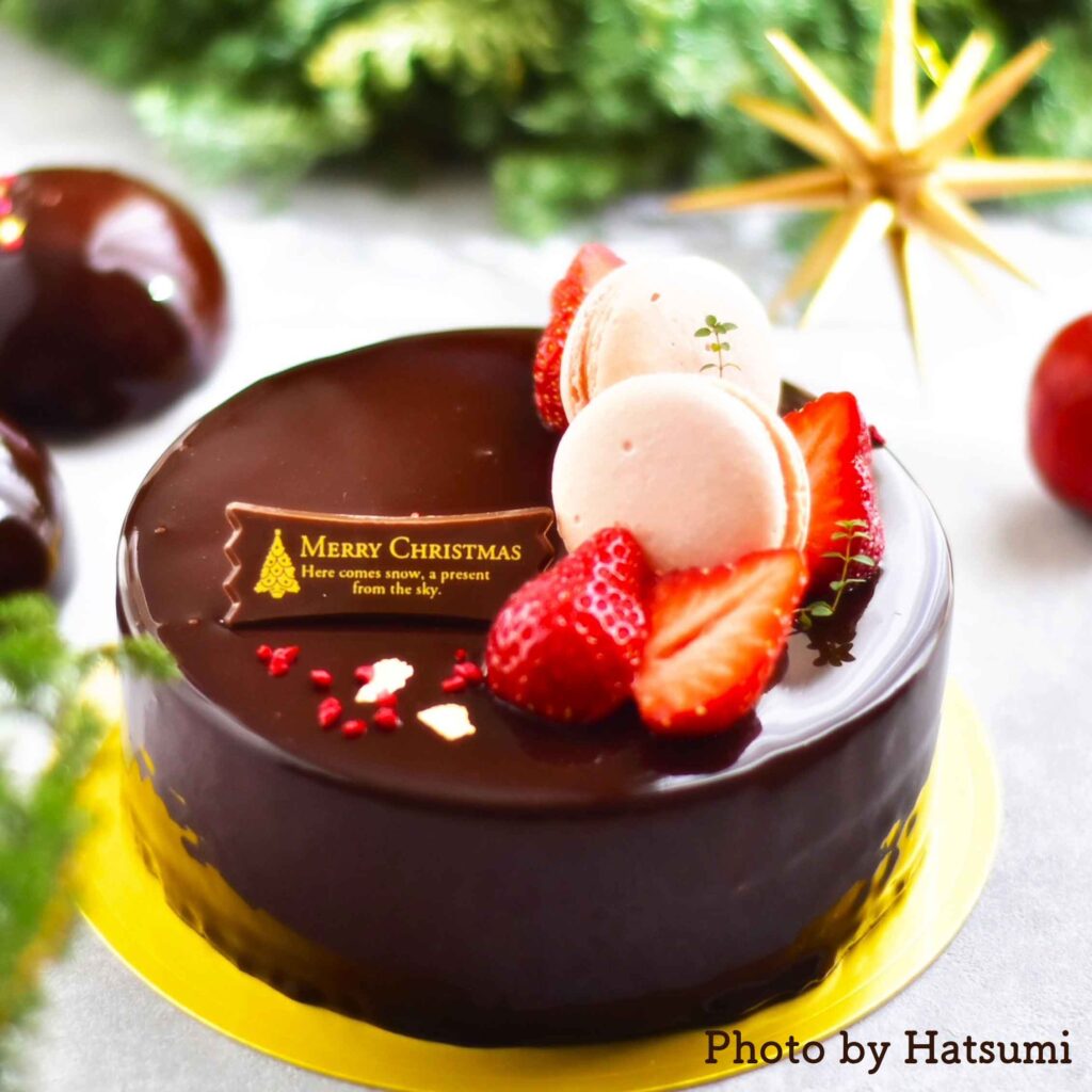 Bコースのチョコレートケーキ